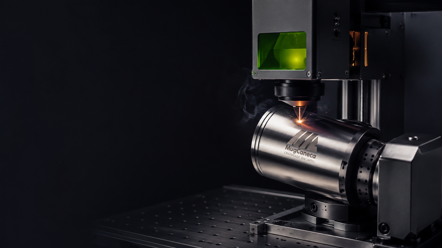 Gravação laser fiber de alta precisão em metal